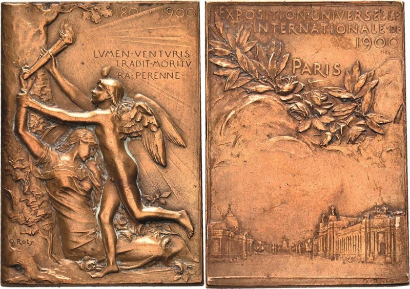 Ausstellungen
 Vergoldete Bronzeplakette 1900 (Louis O. Roty) Auf die Jahrhunde...