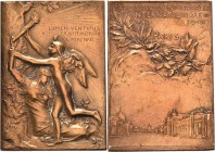 Ausstellungen
 Vergoldete Bronzeplakette 1900 (Louis O. Roty) Auf die Jahrhundertwende und auf die Weltausstellung in Paris. Geflügelter nackter Geni...