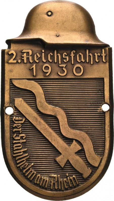 Auto- und Motorradmedaillen und -plaketten
 Einseitige Bronzeplakette 1930. Der...