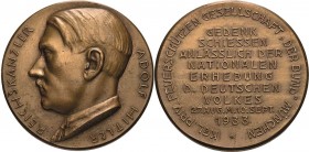 Drittes Reich
 Bronzemedaille 1933 (Weber) Auf das Gedenkschießen der königlich privaten Feuerschützen-Gesellschaft "Der Bund" in München. Brustbild ...
