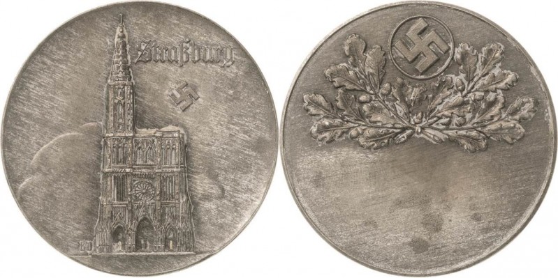 Drittes Reich
 Zinkmedaille o.J. (ca. 1940/1944) (B.H. Mayer) Straßburg. Straßb...