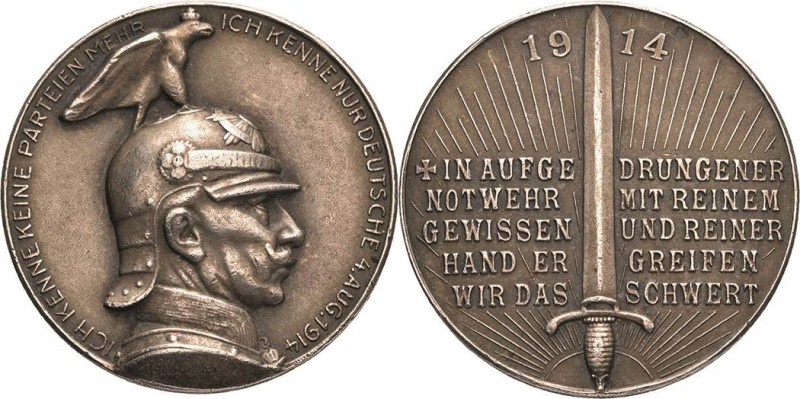 Erster Weltkrieg
 Silbermedaille 1914 (A. Galambos/Oertel) Ausbruch des Ersten ...