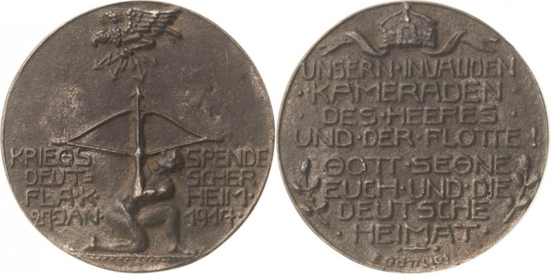 Erster Weltkrieg
 Eisengussmedaille 1917 (E. Göttlich) Kriegsspende FLAK für Ve...