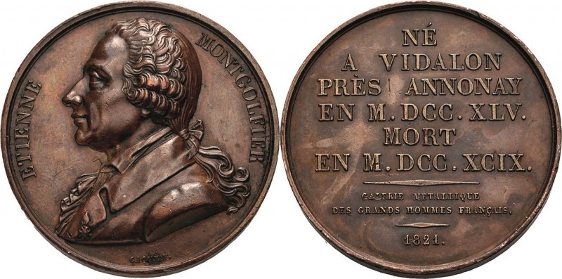 Luft- und Raumfahrt
 Bronzemedaille 1821 (Caqué) Etienne Montgolfier - französi...