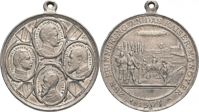 Luft- und Raumfahrt
 Aluminiummedaille 1909 (unsigniert) Zur Erinnerung an das ...