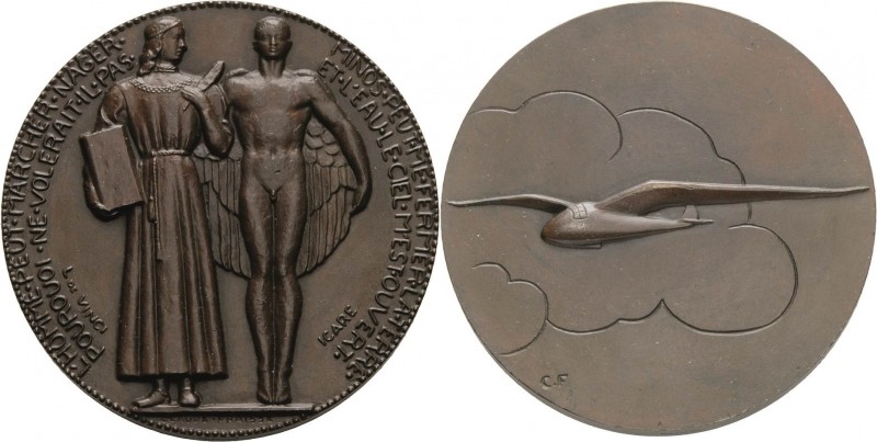 Luft- und Raumfahrt
 Bronzemedaille o.J. (C. Fraisse) Auf die Pioniere der Luft...