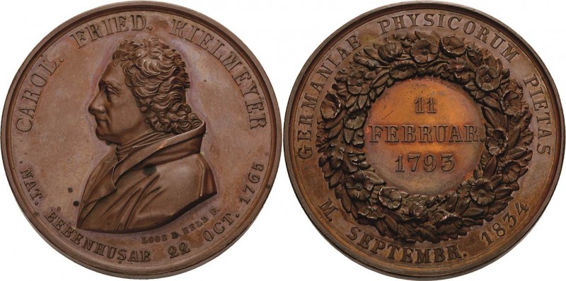 Medicina in nummis
 Bronzemedaille 1834 (Loos/A.L. Held) Der deutsche Mediziner...