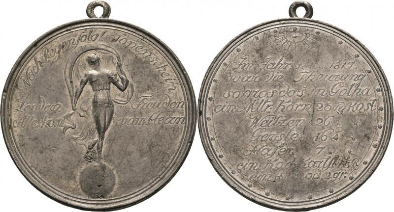 Not und Teuerung
 Zinnmedaille 1817 Auf die Hungersnot und die Teuerung in Würt...