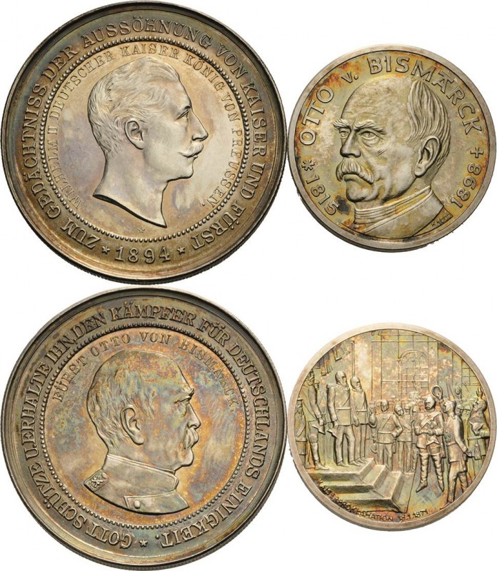 Personenmedaillen
Bismarck, Fürst Otto von 1815-1898 Silbermedaille 1894 (Oerte...