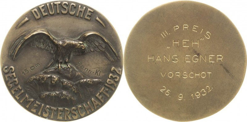 Schifffahrt
 Einseitige Bronzegussmedaille 1932 (W. Metz/P. Jensen) Preismedail...