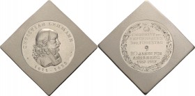 König, Helmut 1934-2017 Silbermedaille 1980 (1998). Christoph Martin Wieland in Weimar. Brustbild nach links / Lyra mit Flügeln, darunter Psyche mit S...
