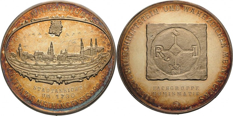König, Helmut 1934-2017 Silbermedaille 1982. Münzausstellung zur 1000 Jahrfeier ...