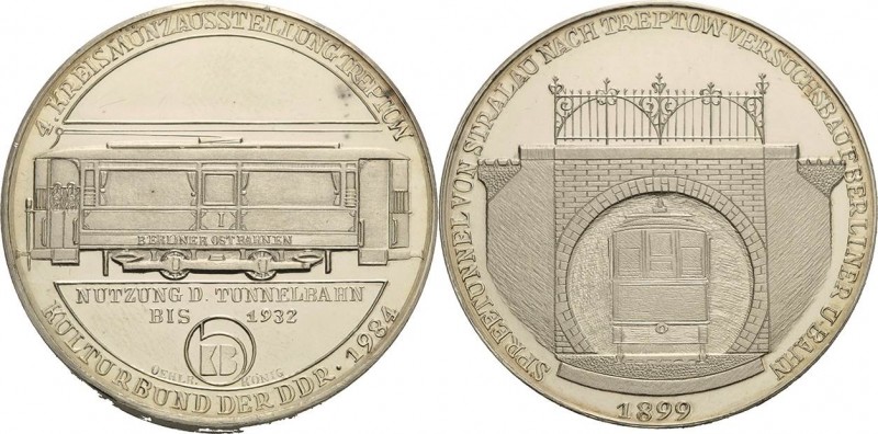 König, Helmut 1934-2017 Silbermedaille 1984. 4. Kreismünzausstellung Berlin-Trep...