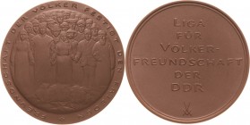 Porzellanmedaillen - Medaillen der Meißner Porzellanmanufaktur
Berlin Braune Porzellanmedaille o.J. (1981) (Rodewald) Liga für Völkerfreundschaft der...