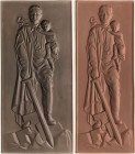 Porzellanmedaillen - Medaillen der Meißner Porzellanmanufaktur
Berlin Große braune Porzellanplakette o.J. Sowjetisches Ehrenmal im Treptower Park. An...