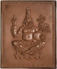 Porzellanmedaillen - Medaillen der Meißner Porzellanmanufaktur
Meißen Braune Porzellanplakette 1927 (E. Börner) Neujahrsplakette. Sitzender Chinese m...
