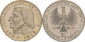 Gedenkmünzen
 5 DM 1964 J Fichte Jaeger 393 Winz. Kratzer, Polierte Platte