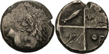 Thrakische Chersones Chersonesos
 Hemidrachme 4. Jhd. v. Chr. Löwenprotome nach...