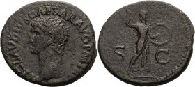 Kaiserzeit
Claudius 41-54 As 42/54, Rom Kopf nach links, TI CLAVDIVS CAESAR AVG PM TRP IMP PP / Minerva mit Speer und Schild geht nach rechts, SC RIC...
