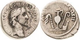 Kaiserzeit
Antoninus Pius 138-161 Denar 139, Rom Kopf nach rechts, IMP T AEL CAES HADR ANTONINVS / Priestergeräte, AVG PIVS P M TR P COS II PP RIC - ...