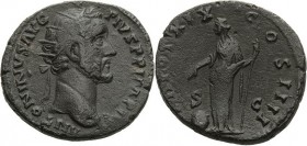 Kaiserzeit
Antoninus Pius 138-161 Dupondius 155/156, Rom Kopf mit Strahlenkrone nach rechts, ANTONINVS AVG PIVS PP IMP II / Providentia steht nach li...