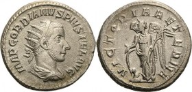 Kaiserzeit
Gordianus III. 238-244 Antoninian 238/244, Rom Brustbild mit Strahlenkrone nach rechts, IMP GORDIANVS PIVS PF AVG / Victoria steht nach li...