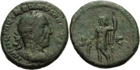 Kaiserzeit
Trajanus Decius 249-251 Semis 250, Rom Brustbild mit Lorbeerkranz nach rechts, IMP C M Q TRAIANVS DECIVS AVG / Mars steht mit Schild nach ...