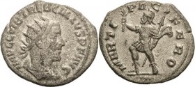 Kaiserzeit
Trebonianus Gallus 251-253 Antoninian 251/253, Rom Brustbild mit Strahlenkrone nach rechts, IMP CAES TREB GALLVS PF AVG / Mars schreitet m...