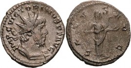 Kaiserzeit
Victorinus 269-270 Antoninian 269/270, Trier Brustbild mit Strahlenkrone nach rechts, IMP C VICTORINVS PF AVG / Salus steht nach rechts un...