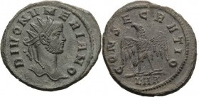 Kaiserzeit
Numerianus 282-284 Antoninian nach 284, Rom Konsekrationsprägung. Kopf mit Strahlenkrone nach rechts, DIVO NVMERIANO / Adler, CONSECRATIO,...