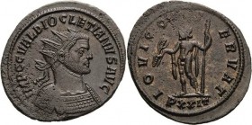 Magister militum et dominus noster - Die Münzprägung der Spätantike ab Kaiser Diocletian (284 n. Chr
Diocletianus 284-305 Antoninian 288, Ticinum Bru...