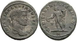Magister militum et dominus noster - Die Münzprägung der Spätantike ab Kaiser Diocletian (284 n. Chr
Diocletianus 284-305 Follis 296/297, Rom Kopf mi...