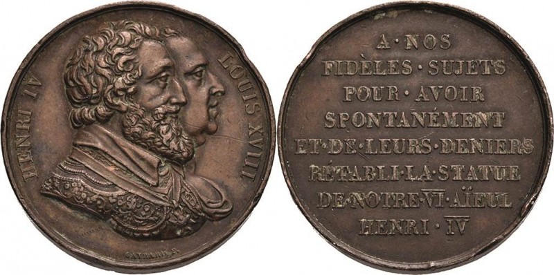 Frankreich
Ludwig XIII. 1610-1643 Bronzemedaille o.J. (1817) (Gayrard) Wiederhe...