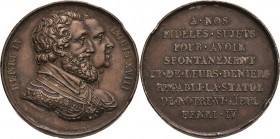 Frankreich
Ludwig XIII. 1610-1643 Bronzemedaille o.J. (1817) (Gayrard) Wiederherstellung der Statue von Heinrich IV. am 28. Oktober 1817. Brustbilder...