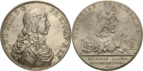 Frankreich
Ludwig XIV. 1643-1715 Silbermedaille 1643 (spätere Prägung) Auf die Schlacht von Rocroi während des Spanisch-französischen Krieges. Brustb...