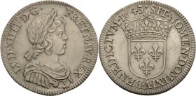 Frankreich
Ludwig XIV. 1643-1715 1/4 Ecu 1643, A-Paris Gadoury 139 Droulers 594 Duplessy 1463 Prachtexemplar. Fast prägefrisch