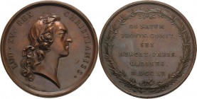 Frankreich
Ludwig XV. 1715-1774 Bronzemedaille 1755 Auf die 6 Körper der Kaufmannschaft. Kopf nach rechts / 6 Zeilen Schrift im Kranz. 73,7 mm, 179,0...