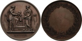 Frankreich
Napoleon I. 1804-1814, 1815 Bronzemedaille 1804 (Andrieu) Preismedaille für Industrie. Zwei weibliche Genien vor einer Drehbank / Ungravie...