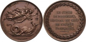 Frankreich
Karl X. 1824-1830 Bronzemedaille 1830 (Durand/Caque) Einnahme Algiers durch den Marschall Louis de Bourmont. Von einem Genius mit Dreizack...