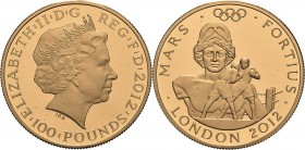 Großbritannien
Elisabeth II. seit 1952 100 Pounds 2012, London Olympische Spiele 2012 in London - Mars. In Originalverpackung mit Zertifikat Schön 72...