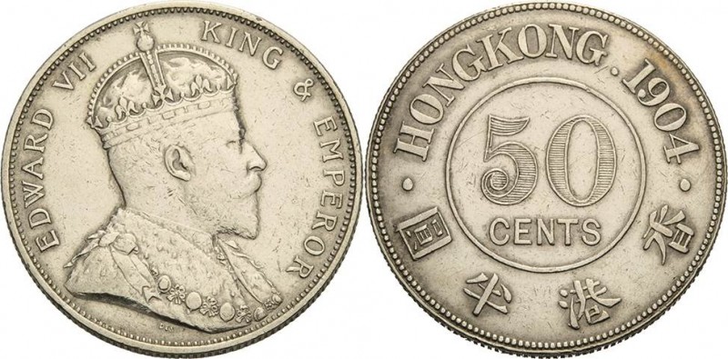 Hongkong
Edward VII. 1901-1910 50 Cents 1904. KM 15 Selten. Sehr schön/sehr sch...