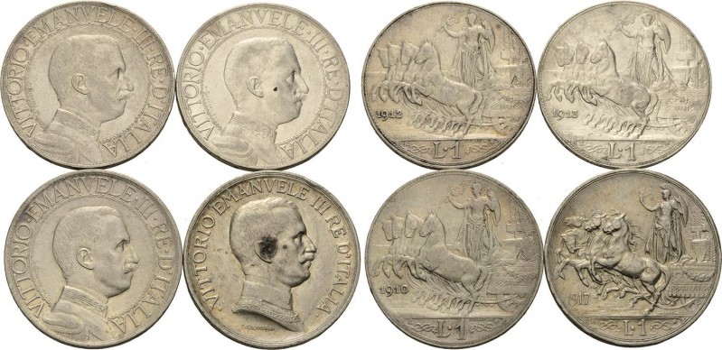 Italien-Königreich
Vittorio Emanuele III. 1900-1946 Lira 1910, 1912, 1913, 1917...