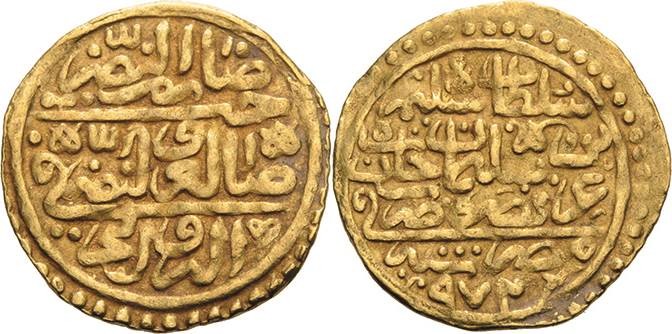 Osmanisches Reich
Selim II. 1566-1574 Altin 1566 (= 974 AH), Misr Pere 239 Dama...