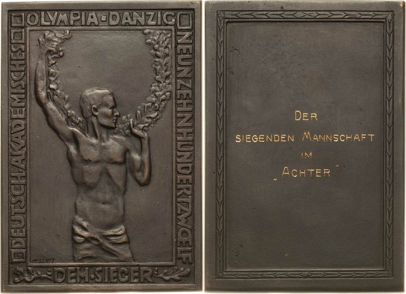 Polen-Danzig
Medaillen Bronzeplakette 1912 (H. Seibt) Siegerplakette im Achter ...