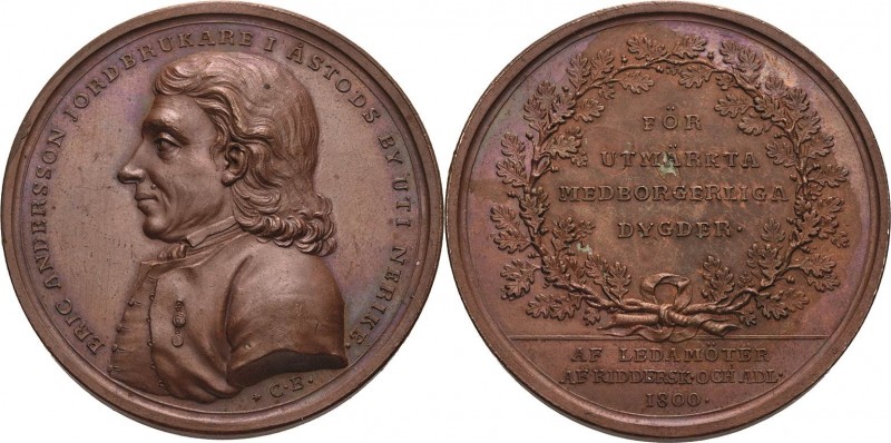 Schweden-Medaillen
 Bronzemedaille 1800 (C. Enhörning) Prämie für Verdienste in...