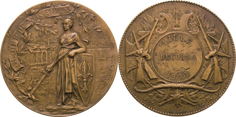 Frankreich
Lot-6 Stück Medaillen Bronzemedaille 1900 - Monnaie de Paris. 1867 -...