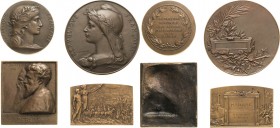 Frankreich
Lot-4 Stück Interessantes Lot von Bronzemedaillen- und plaketten aus der Zeit der Dritten Französischen Republik (1870-1940). Dabei: Bronz...