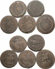 Russland
Lot-5 Stück Interessantes Lot russischer Münzen zur Zeit Katharina II. 1762-1796. Darunter: 2 Kopeken 1764 MM, 1764 EM, 1765 MM (2 Var.), 17...