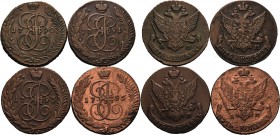 Russland
Lot-4 Stück Interessantes Lot russischer Münzen zur Zeit Katharina II. 1762-1796. Darunter: 5 Kopeken 1790, 1791, 1793, 1795 AM Sehr schön...