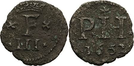 Habsburg
Ferdinand III. (1625) 1637-1657 Bronzemarke 1652. Krone über F III / P...